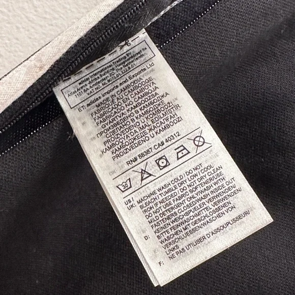 Adidas Black Flared Bell BottomJoggers with White Stripes - Picture 4 of 5